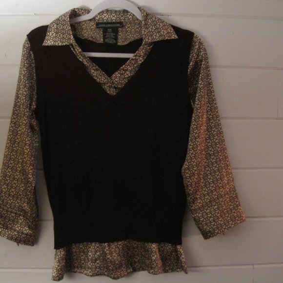 retro looking layered look top. - Picture 1 of 5